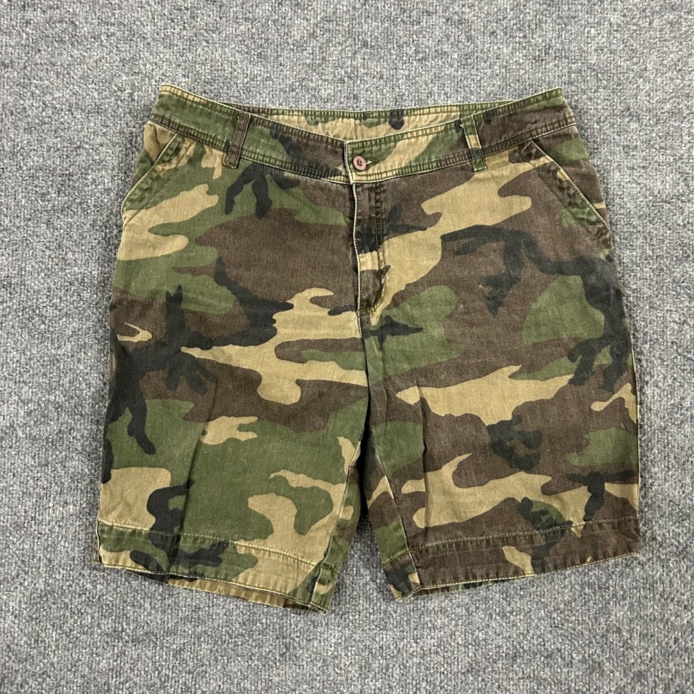 Lady Belle Ranger Shorts Womens Size 10 Green Camo Cotton Utility Cargo Outdoor
